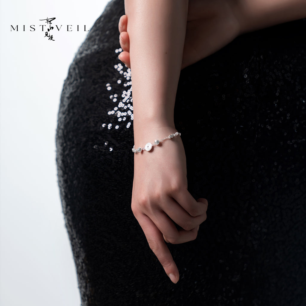 Mistveil Auspicious‑Rhythm Silver Totem Bracelet