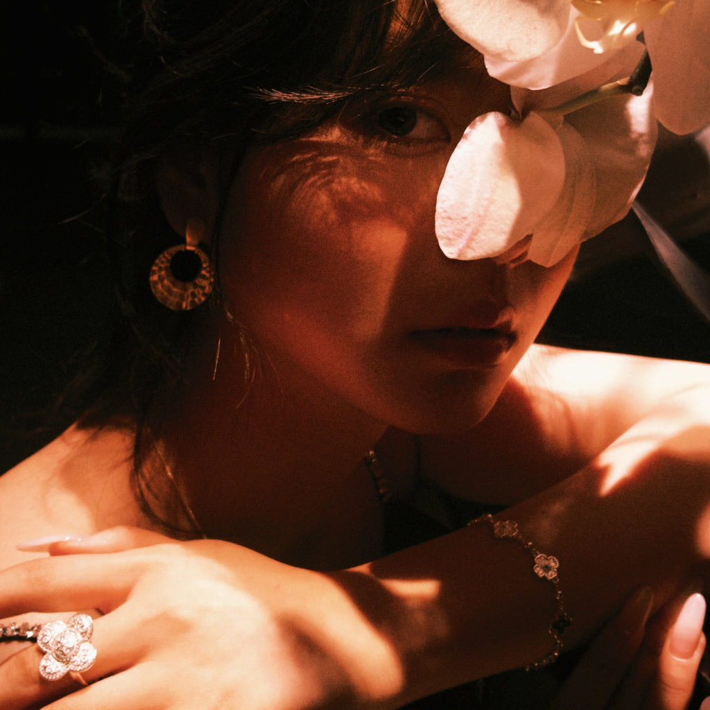 Mistveil Layered-Collar Heritage Silver Protective Earrings