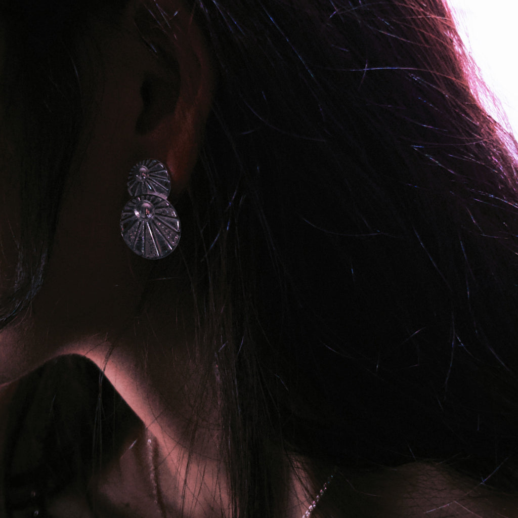 Mistveil Dawn-Whisper Silver Serene Earrings