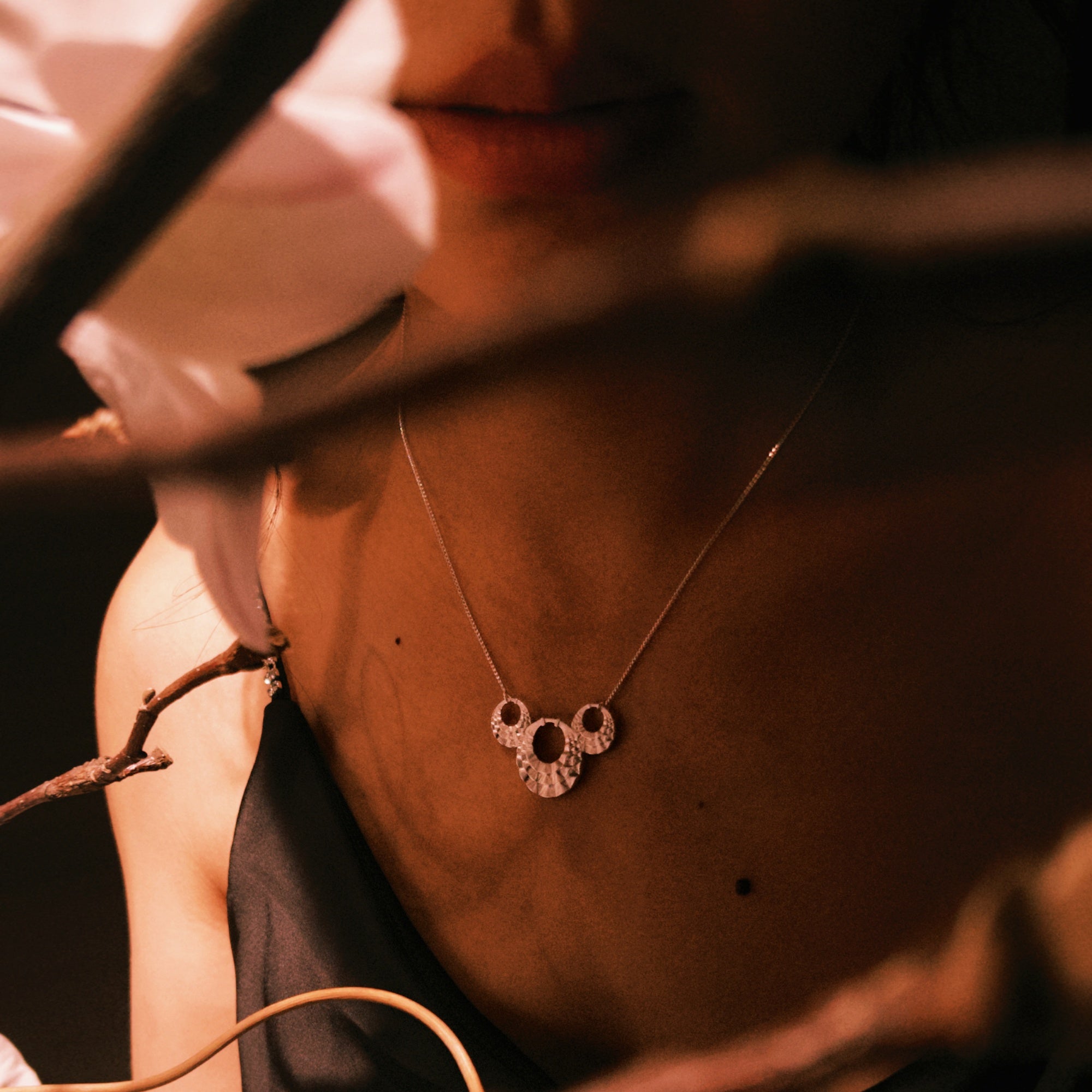 Mistveil Miao-Inspired Layered-Collar Silver Protective Necklace