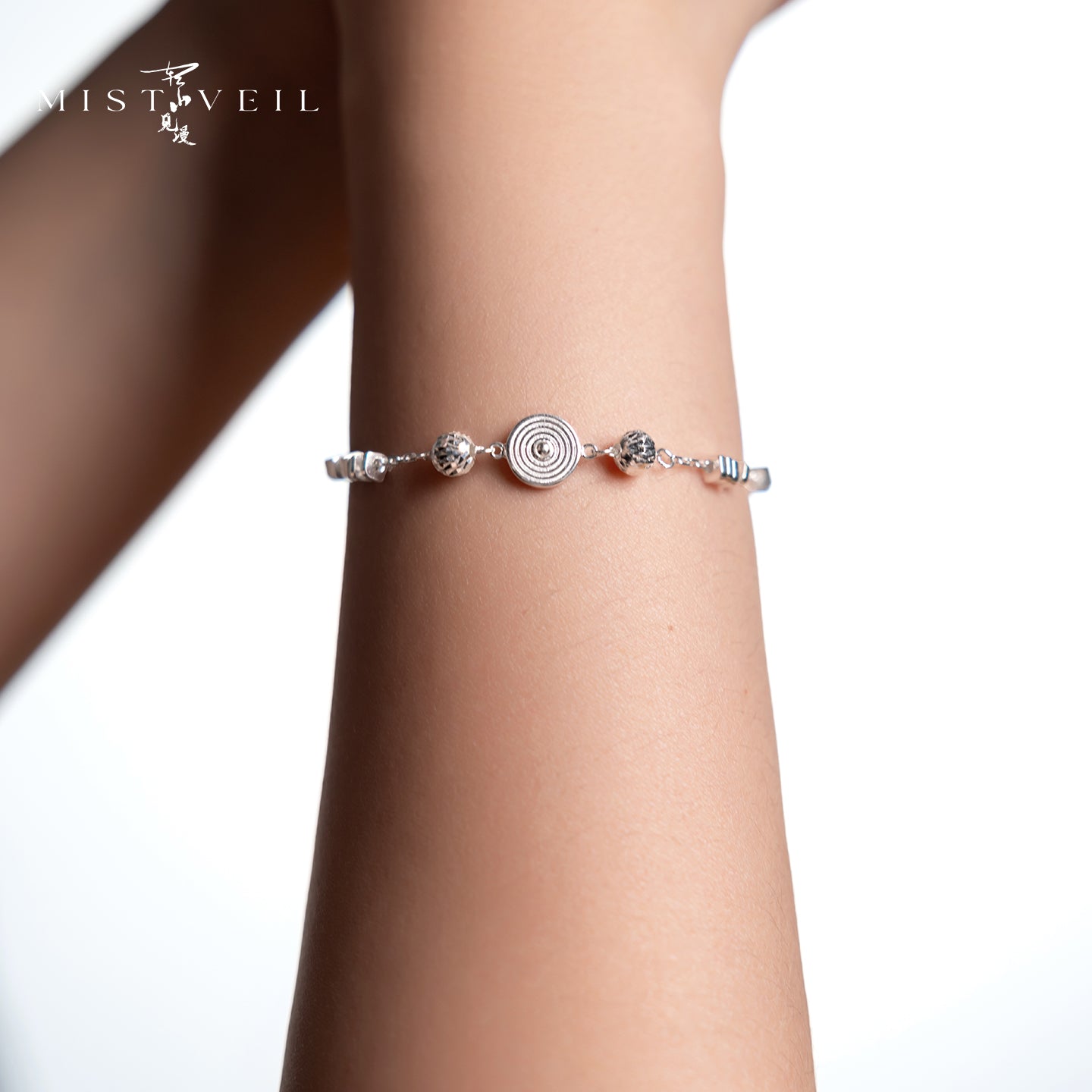 Mistveil Auspicious‑Rhythm Silver Totem Bracelet