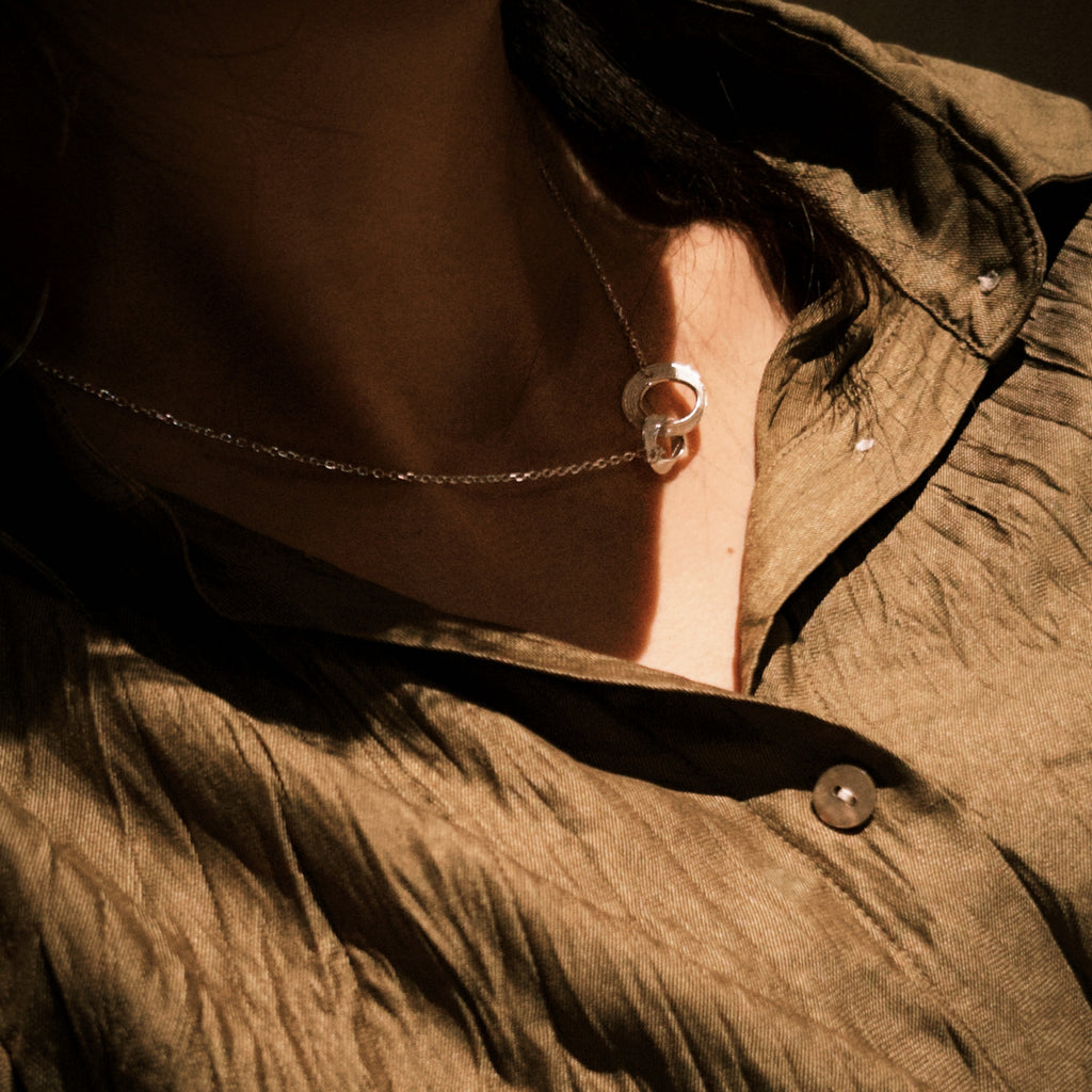 Mistveil Eternal Sun-Moon Silver Unity Necklace