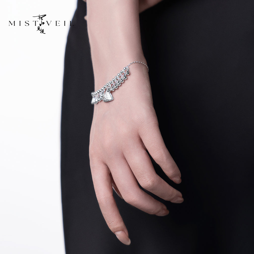 Mistveil Nestle Silver Healing Bracelet
