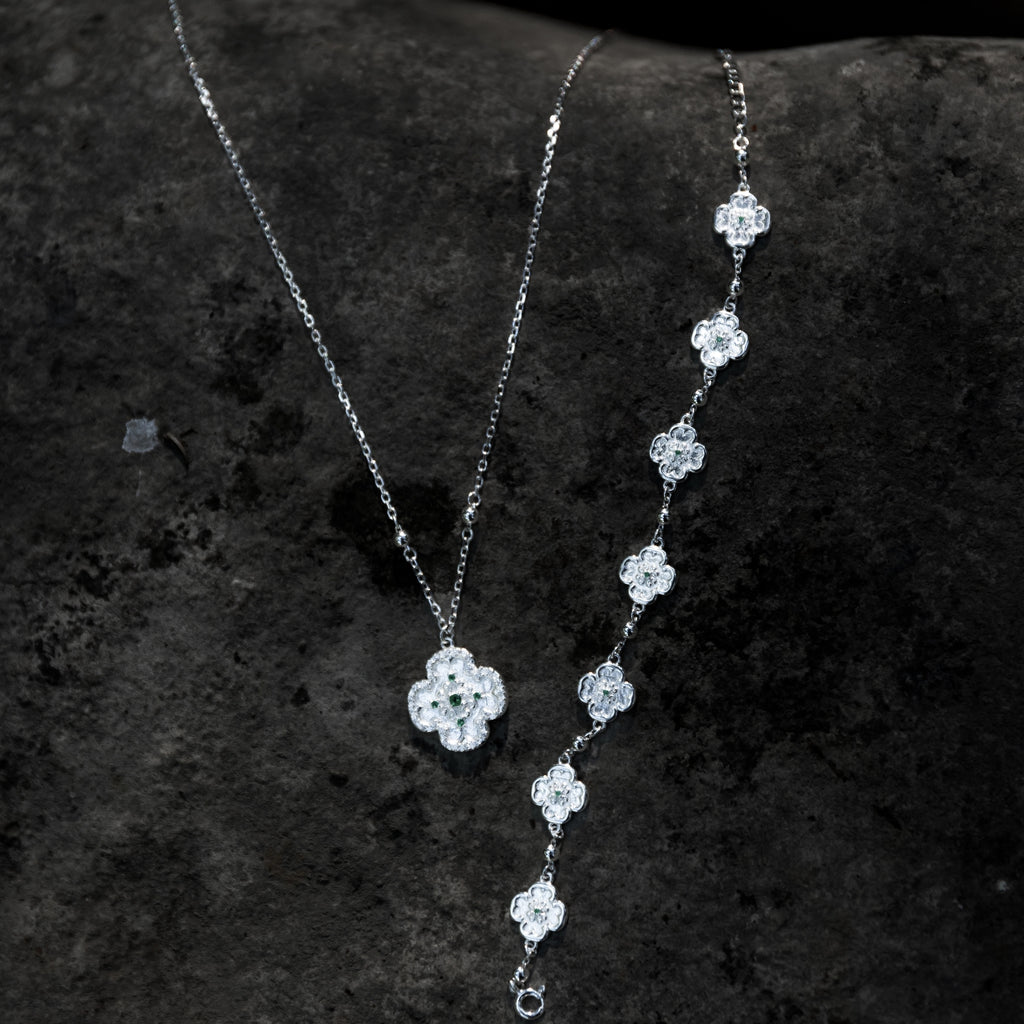 Mistveil Tundra Silver Poetic Pendant Necklace