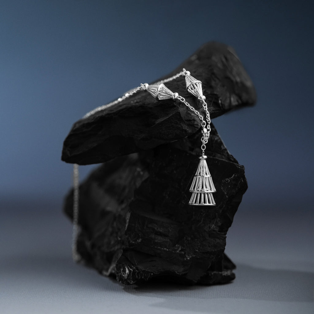 Mistveil Dancing‑Spirit Silver Solar Necklace