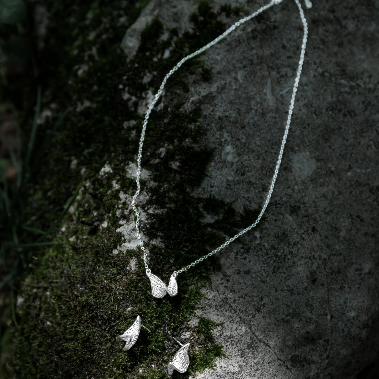 Mistveil Butterfly-Essence Silver Poetic Stud Earrings