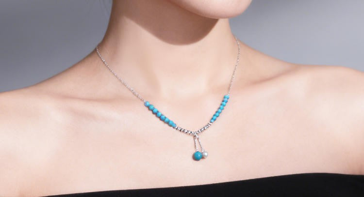 Mistveil Dew-Inspired Twin-Row Silver Nourishing Necklace