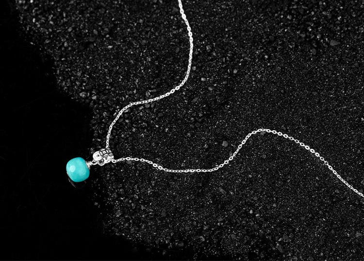 Mistveil Mountain-Rain Zen Silver Serene Necklace