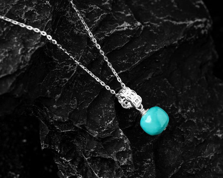 Mistveil Mountain-Rain Zen Silver Serene Necklace