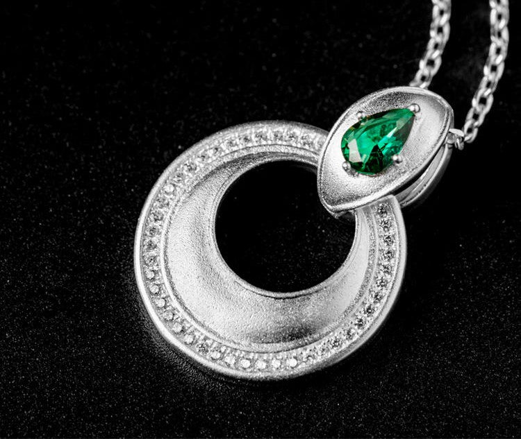 Mistveil Miao-Moon Minimalist Silver Protective Necklace