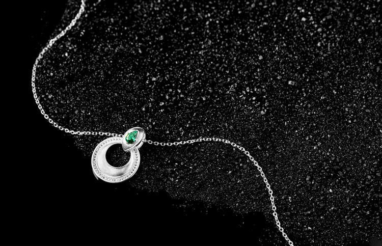 Mistveil Miao-Moon Minimalist Silver Protective Necklace