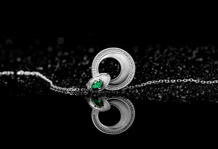 Mistveil Miao-Moon Minimalist Silver Protective Necklace