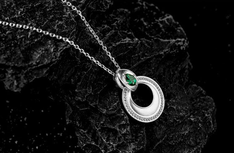 Mistveil Miao-Moon Minimalist Silver Protective Necklace
