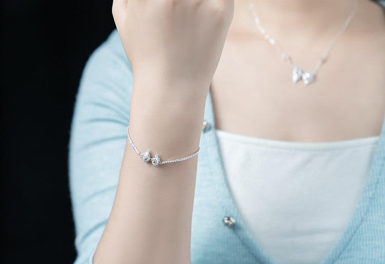 Mistveil Butterfly-Totem Silver Protective Bracelet