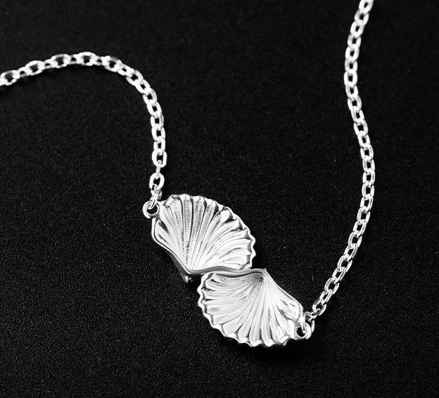 Mistveil Snow-Fan Pleated-Skirt Silver Serene Bracelet