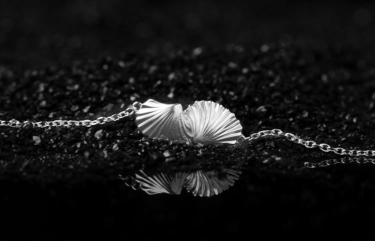 Mistveil Snow-Fan Pleated-Skirt Silver Serene Bracelet