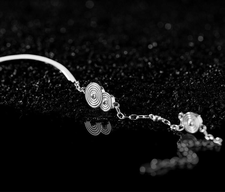 Mistveil Water-Vortex Silver Prosperous Bracelet