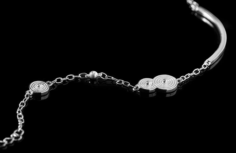 Mistveil Water-Vortex Silver Prosperous Bracelet