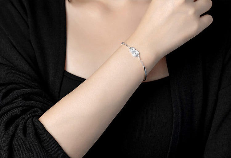 Mistveil Water-Vortex Silver Prosperous Bracelet