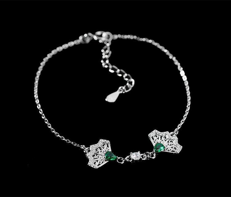 Mistveil Imperial-Fan Silver Elegant Bracelet