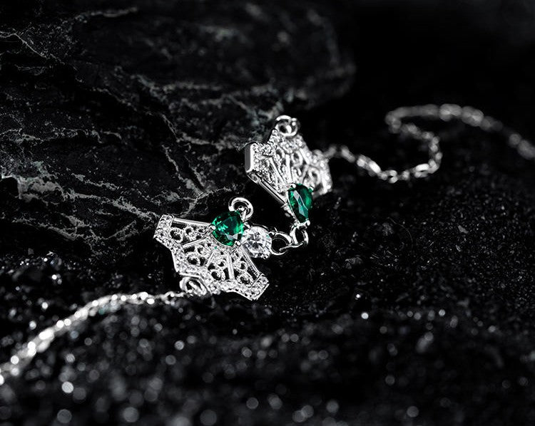 Mistveil Imperial-Fan Silver Elegant Bracelet