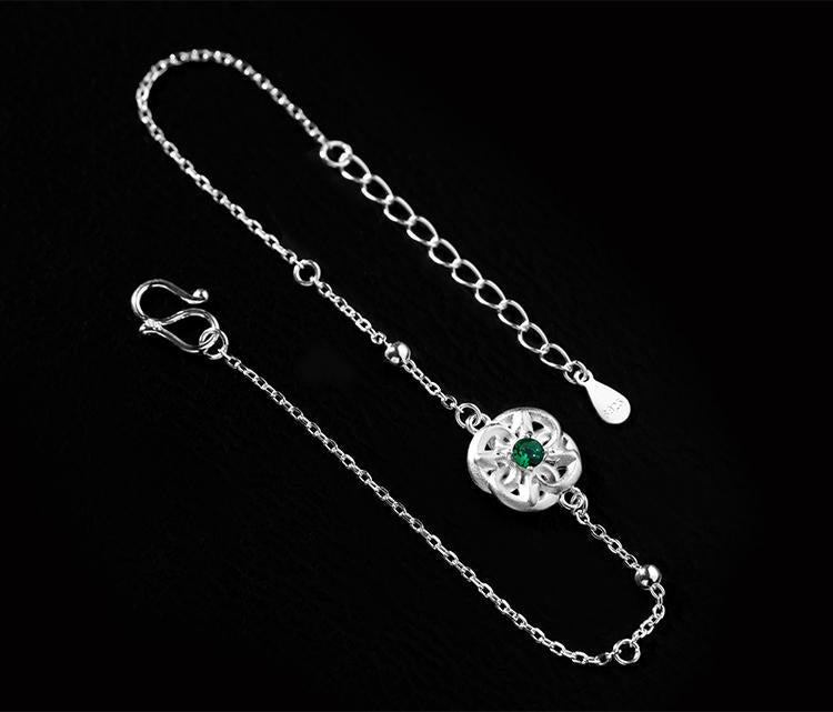 Mistveil Dragon-Eye Silver Manifesting Bracelet