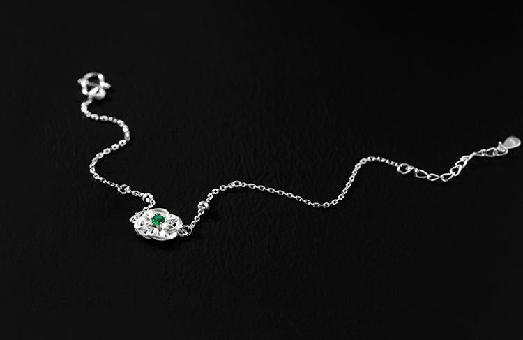 Mistveil Dragon-Eye Silver Manifesting Bracelet