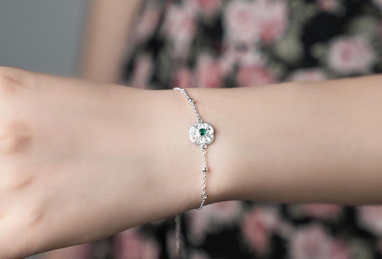 Mistveil Dragon-Eye Silver Manifesting Bracelet