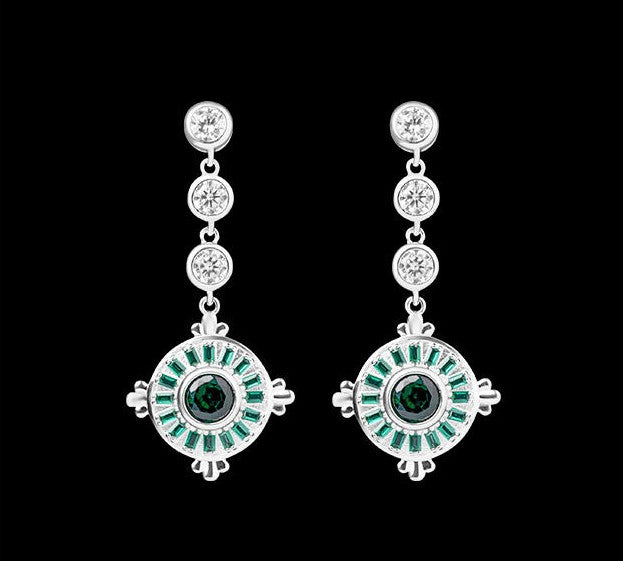 Mistveil Celestial-Water Silver Harmonizing Earrings