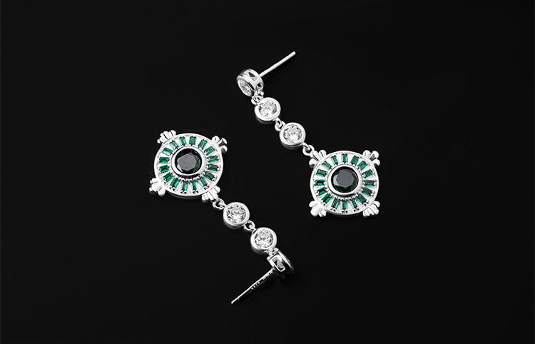 Mistveil Celestial-Water Silver Harmonizing Earrings