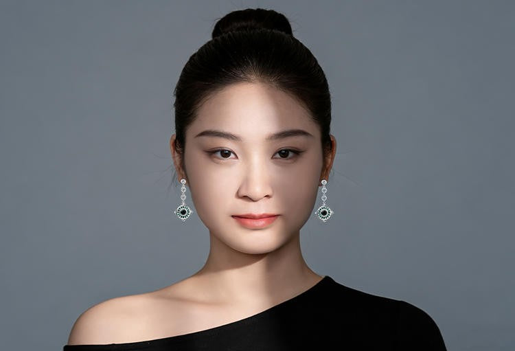 Mistveil Celestial-Water Silver Harmonizing Earrings