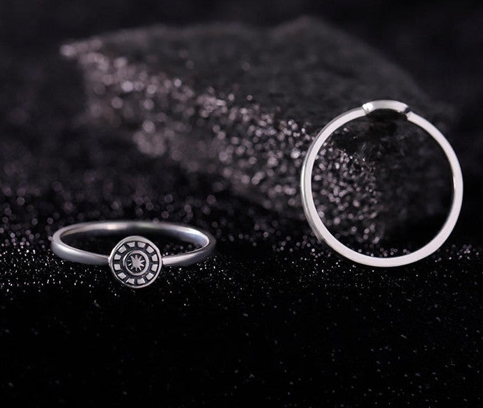 Mistveil Sun-Drum Silver Protective Ring