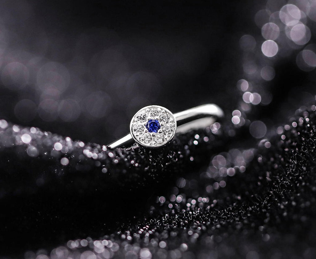 Mistveil Sun-Drum Glazed Silver Auspicious Ring