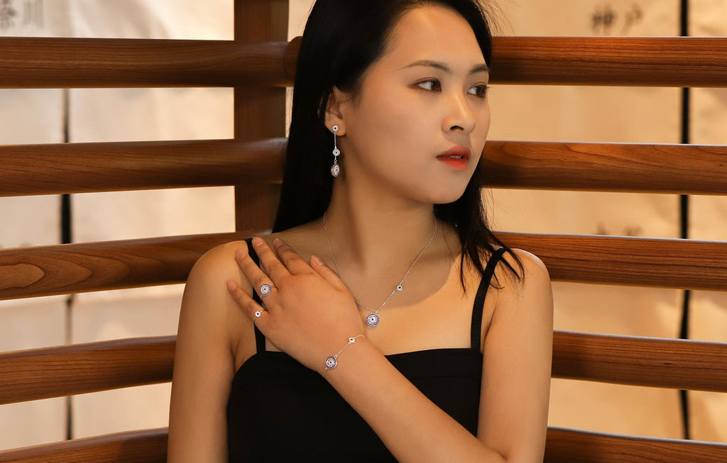 Mistveil Sun-Drum Glazed Silver Auspicious Ring