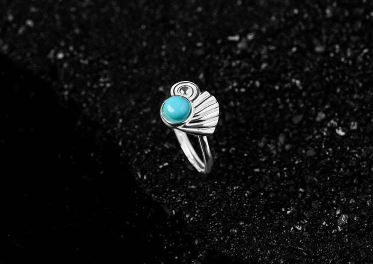 Mistveil Water-Melody Silver Serene Ring