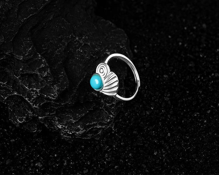 Mistveil Water-Melody Silver Serene Ring