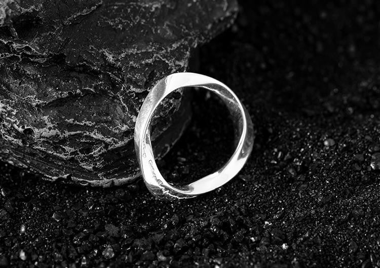 Mistveil Ripple-Wave Silver Romantic Ring