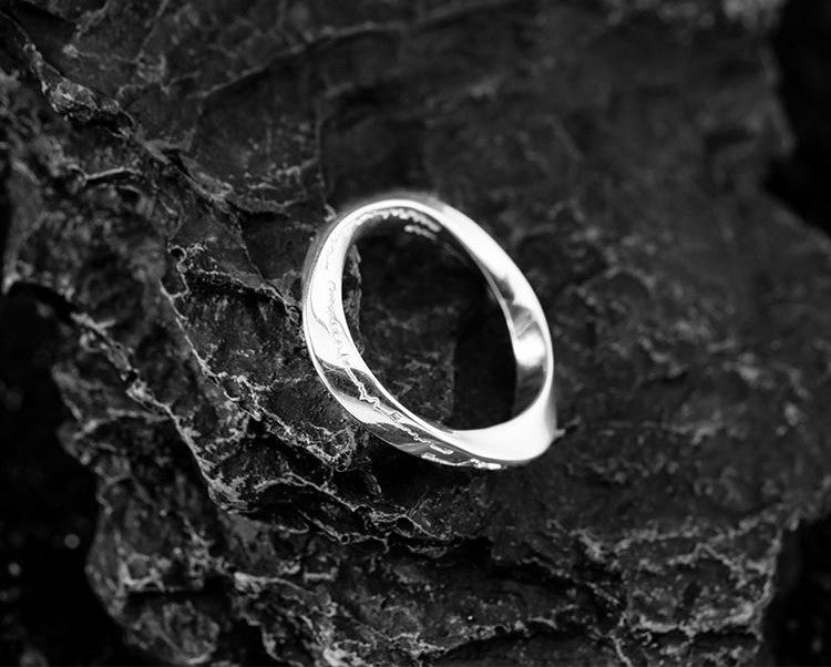 Mistveil Ripple-Wave Silver Romantic Ring