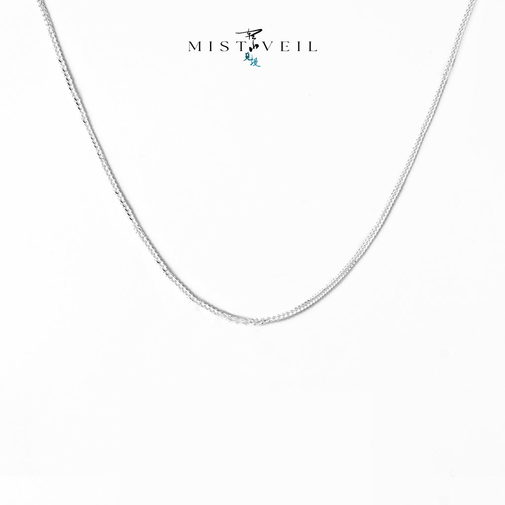 Mistveil Woven‑Light Silver Poetic Necklace