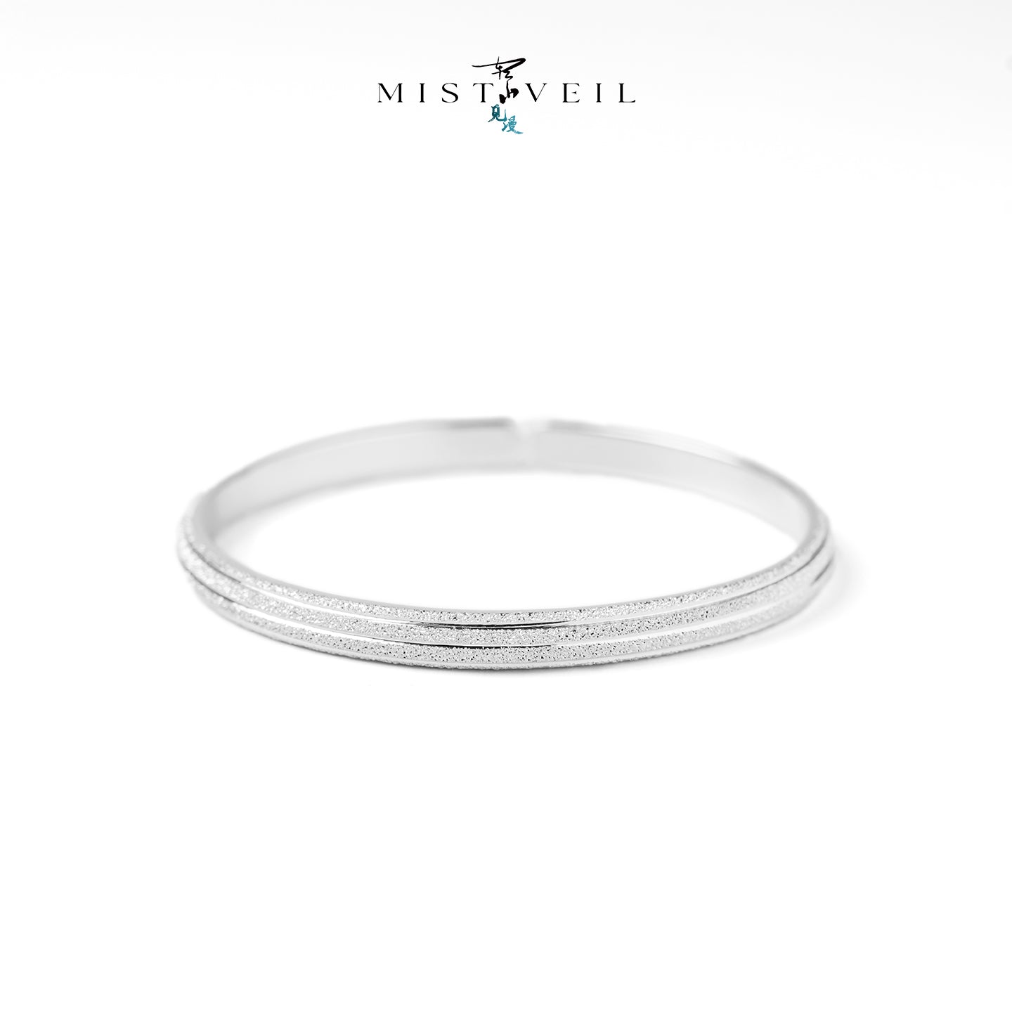 Mistveil Jingwei-Sea Silver Persistent Bangle