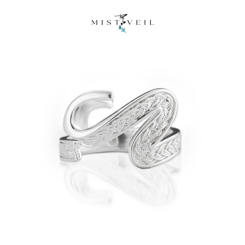 Mistveil Flying-Ribbon Silver Elevating Ring