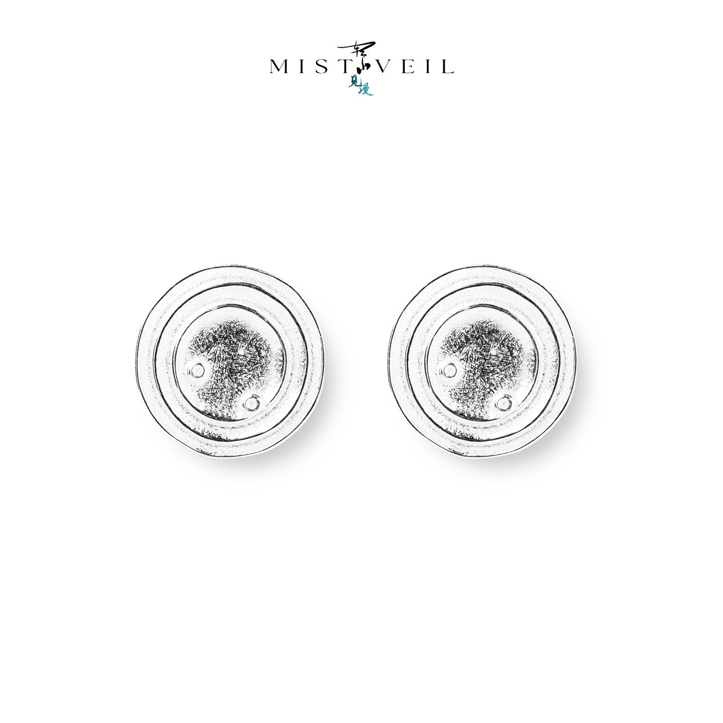 Mistveil Galaxy-Kiss Silver Celestial Stud Earrings