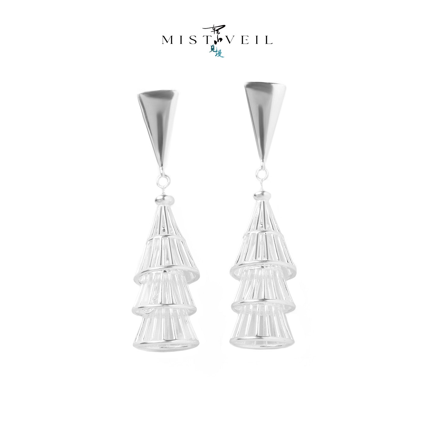 Mistveil Sun-Motif Silver Protective Earrings