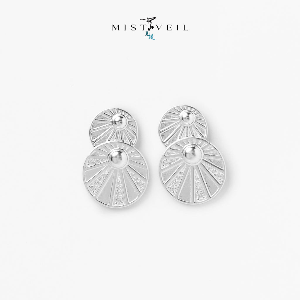 Mistveil Dawn-Whisper Silver Serene Earrings