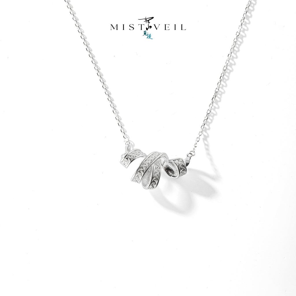 Mistveil Departure Silver Celestial Necklace