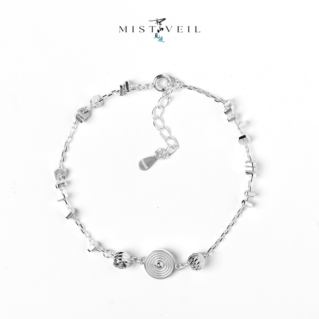 Mistveil Auspicious‑Rhythm Silver Totem Bracelet