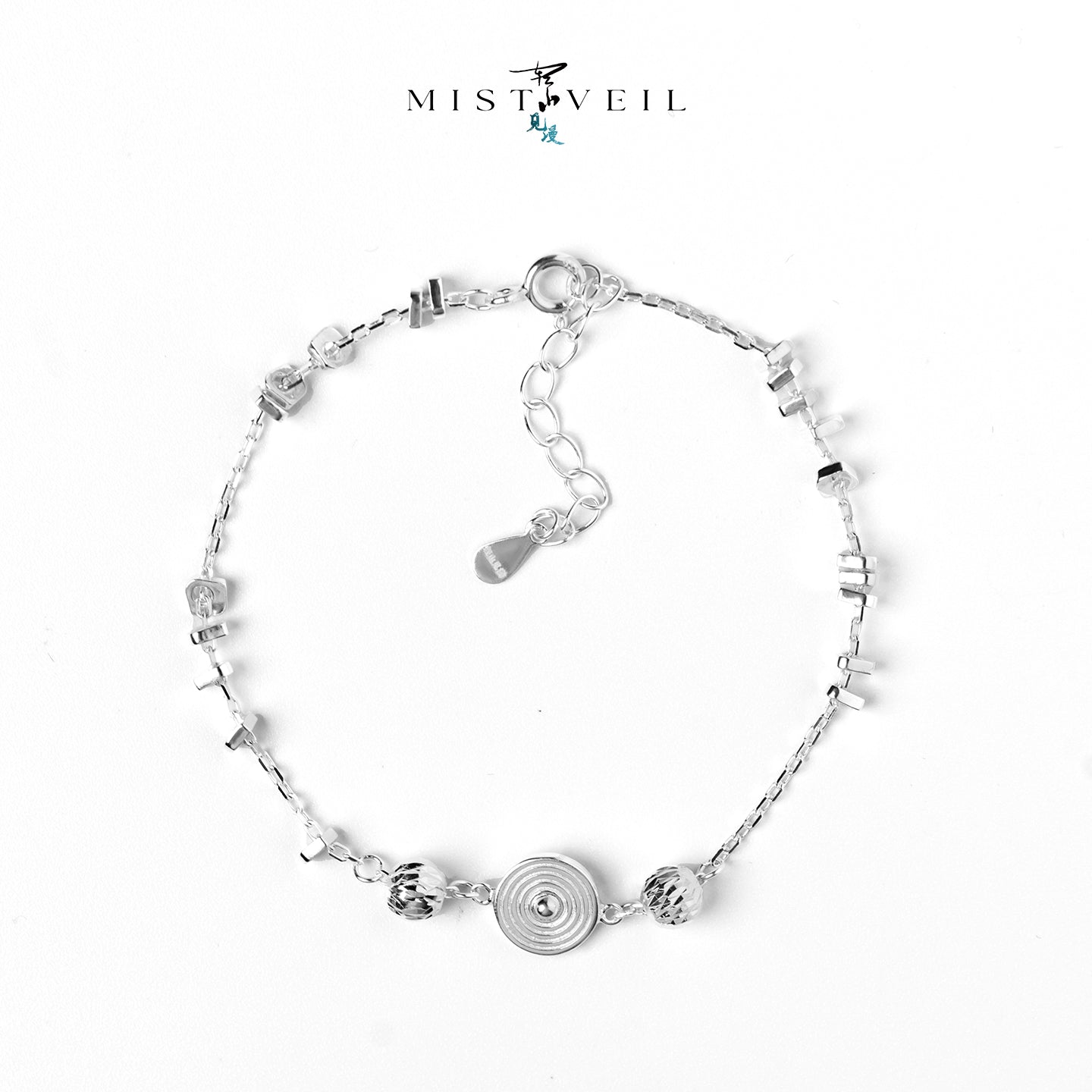 Mistveil Auspicious‑Rhythm Silver Totem Bracelet