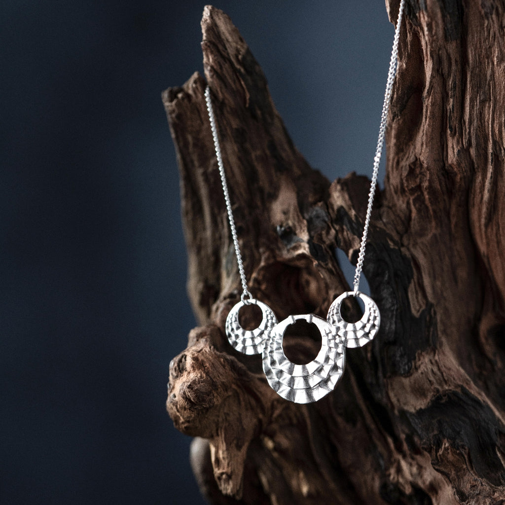 Mistveil Miao-Inspired Layered-Collar Silver Protective Necklace