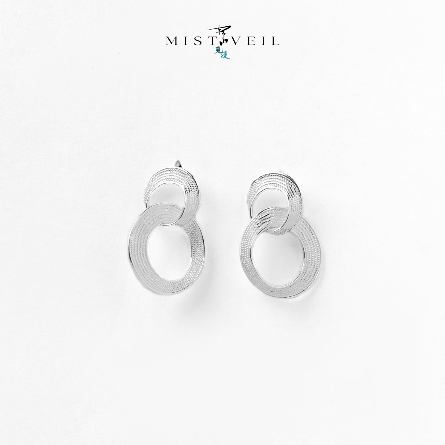 Mistveil Sun-Moon-Pursuit Silver Eternal Earrings