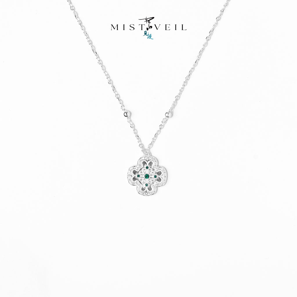 Mistveil Tundra Silver Poetic Pendant Necklace